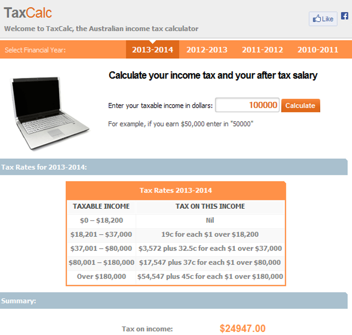 Australian 2024 tax calculator